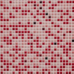 keramički mozaik crveno rozi