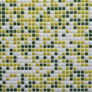 keramički mozaik zeleno beli